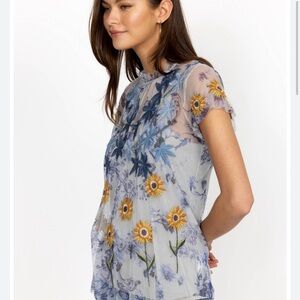 Johnny Was Luca Mesh Blouse